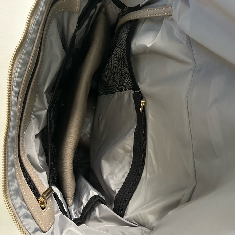 Gray Minimalist Backpack With Soft Texture - image 2